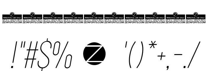 Sugo Pro Display Trial Thin Italic Font OTHER CHARS
