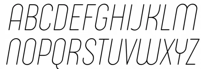 Sugo Pro Display Trial Thin Italic 字体 大写