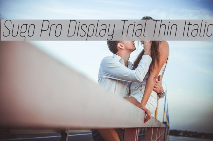 Sugo Pro Display Trial Thin Italic Font examples
