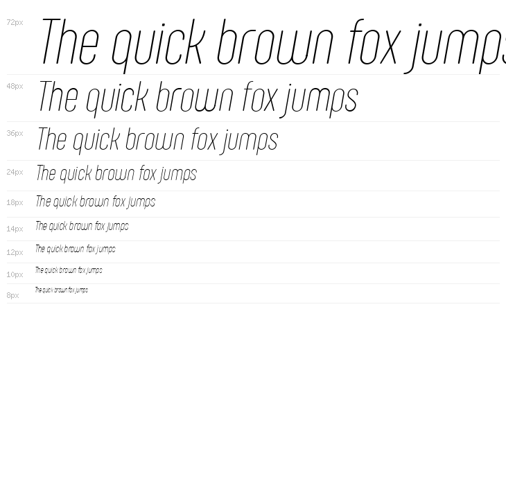 Sugo Pro Display Trial Thin Italic Waterfall