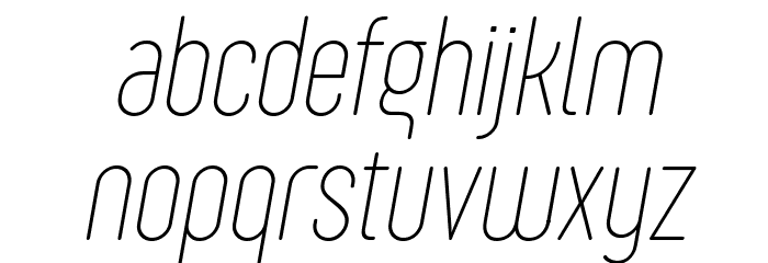 Sugo Pro Display Trial Thin Italic Font LOWERCASE