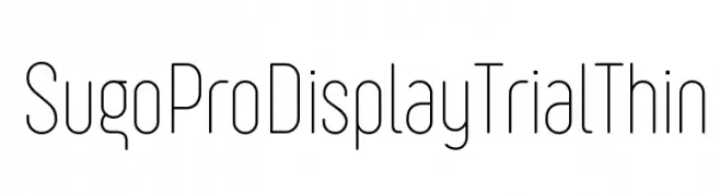 Sugo Pro Display Trial Thin  Frei Schriftart Herunterladen