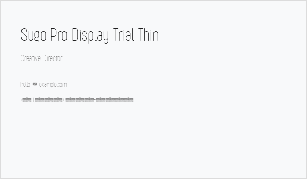 Sugo Pro Display Trial Thin Business Card