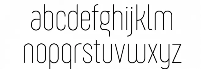 Sugo Pro Display Trial Thin Schriftart Kleinbuchstaben