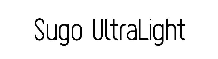 Sugo UltraLight Font