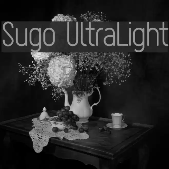Sugo UltraLight フォント examples