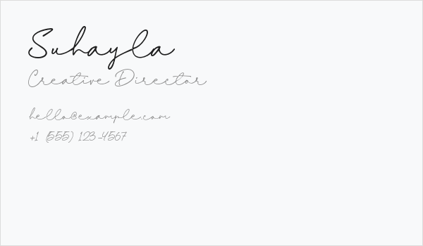 Suhayla Business Card