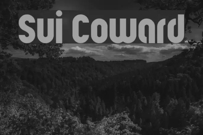 Sui Coward Font examples