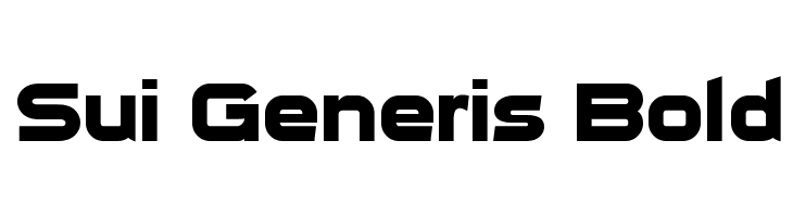 Sui Generis Bold Font
