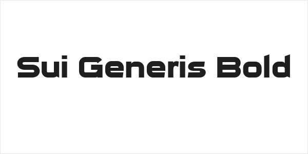Sui Generis Bold Logo
