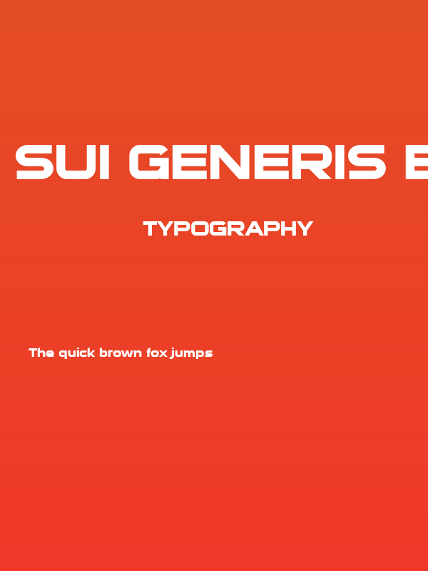 Sui Generis Bold Poster