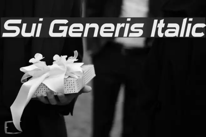 Sui Generis Italic خط examples