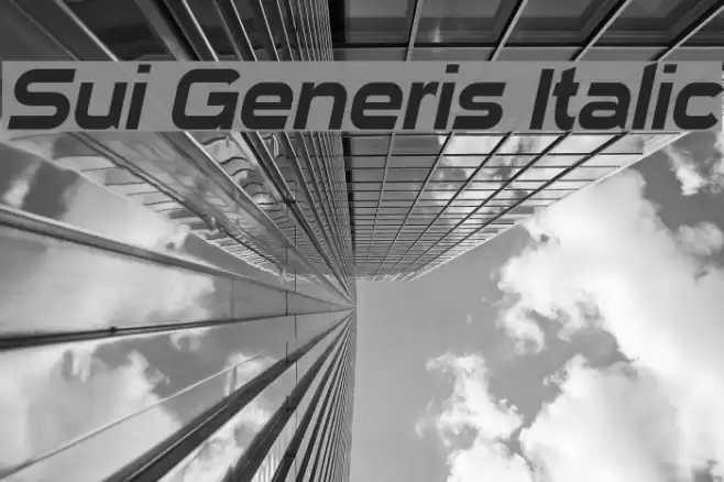 Sui Generis Italic خط examples