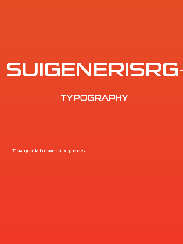SuiGenerisRg-Regular Poster
