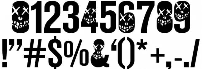 Suicide Squad Font Font OTHER CHARS