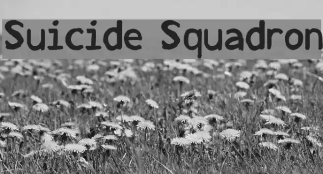 Suicide Squadron Font examples