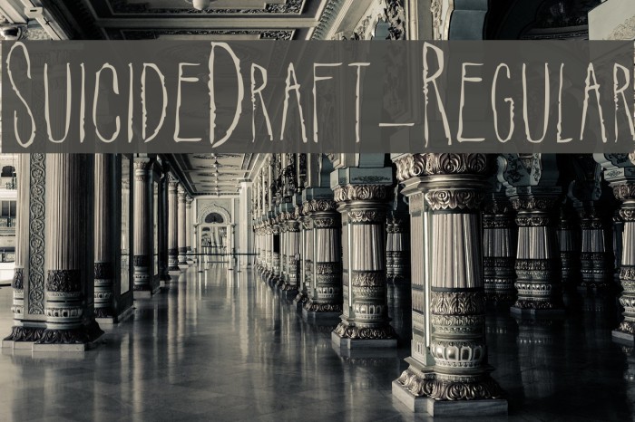 SuicideDraft-Regular Font examples