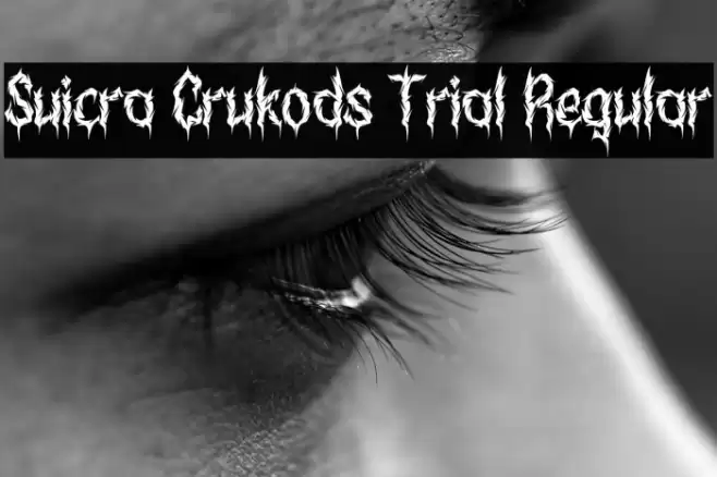 Suicra Crukods Trial Regular Schriftart examples