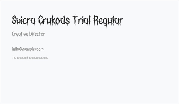 Suicra Crukods Trial Regular Business Card