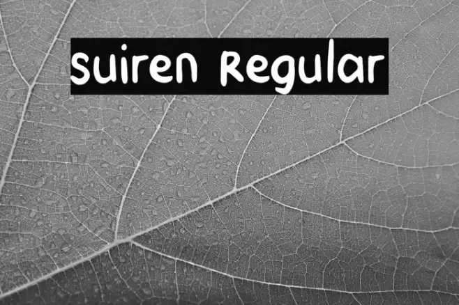 Suiren Regular Font examples