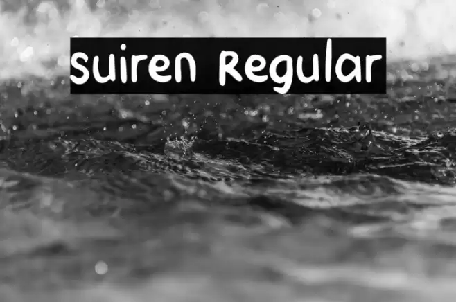 Suiren Regular Font examples