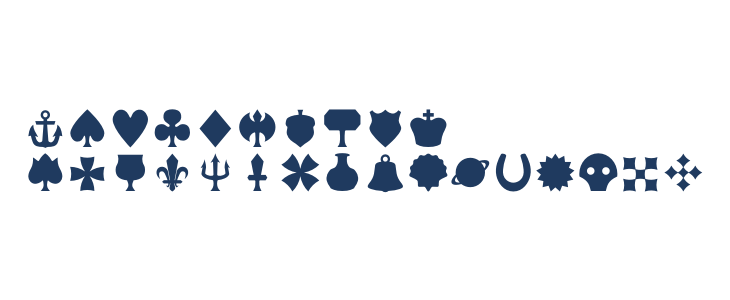 Suit Icons Regular Other Characters