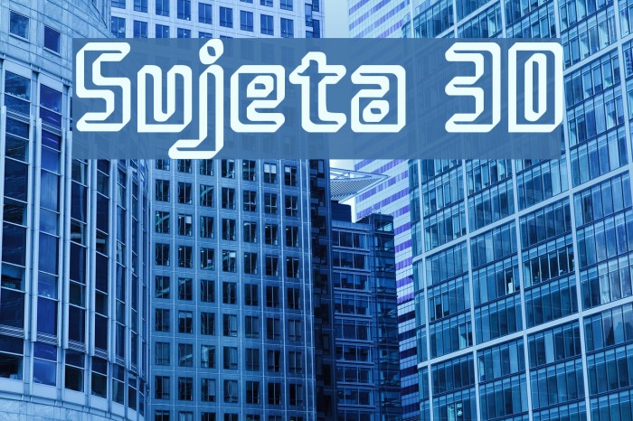Sujeta 3D Font examples