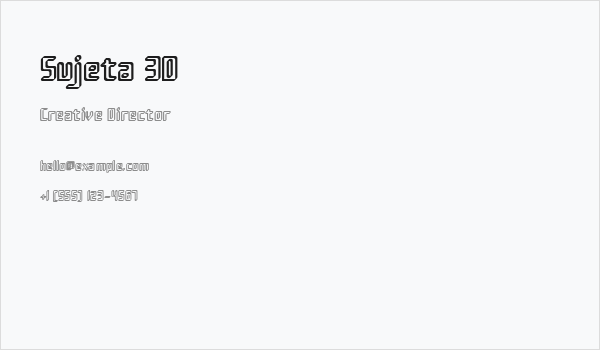 Sujeta 3D Business Card