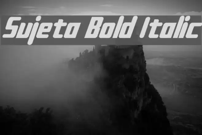 Sujeta Bold Italic Font examples