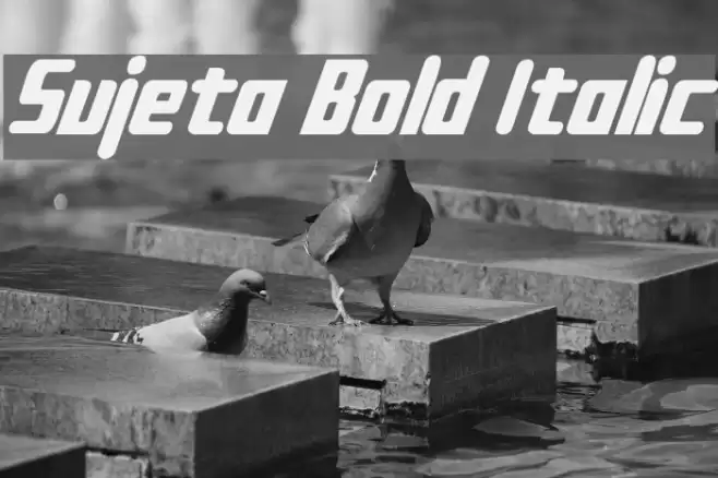 Sujeta Bold Italic Font examples