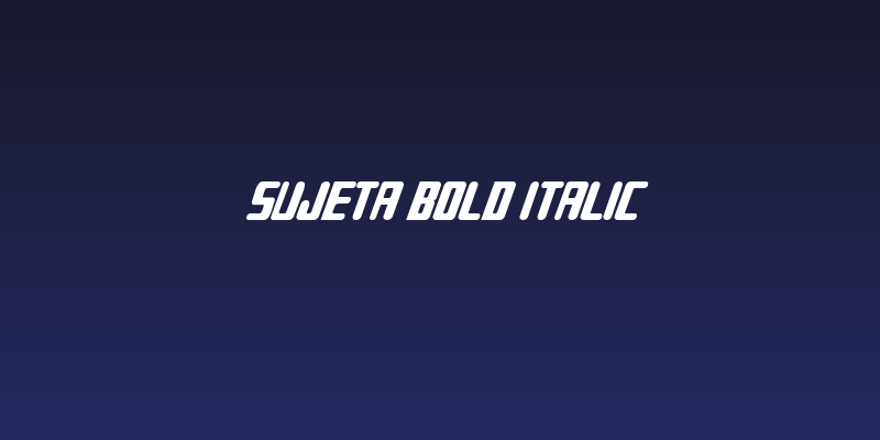 Sujeta Bold Italic Social Header