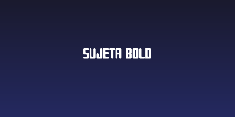 Sujeta Bold Social Header