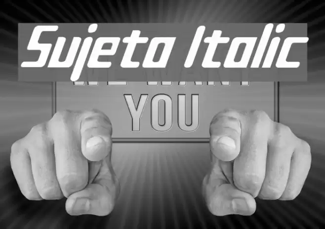 Sujeta Italic Font examples