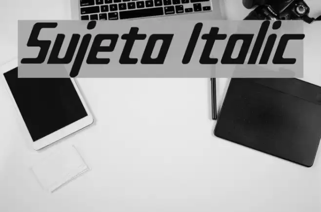 Sujeta Italic Font examples