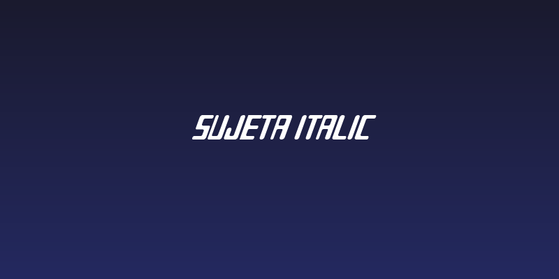 Sujeta Italic Social Header