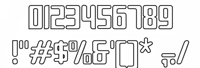 Sujeta Outline Font OTHER CHARS