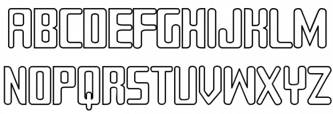 Sujeta Outline フォント 大文字