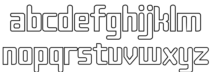 Sujeta Outline Font LOWERCASE