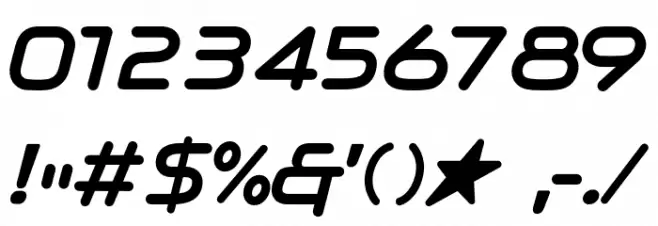 Sujun Oblique Font OTHER CHARS