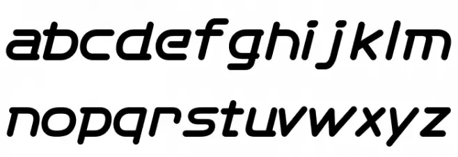 Sujun Oblique Font LOWERCASE