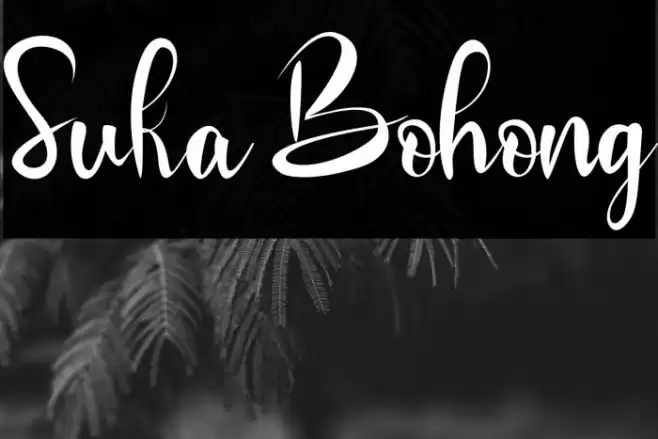 Suka Bohong Font examples