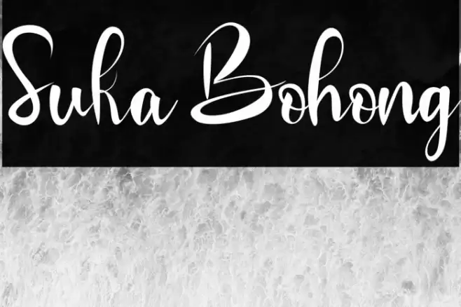 Suka Bohong Font examples