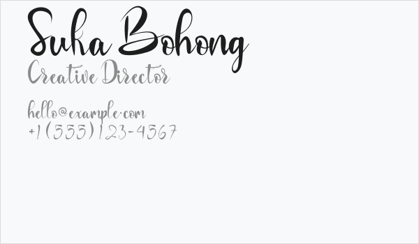 Suka Bohong Business Card