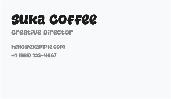 Suka Coffee Business Card