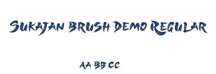 Sukajan Brush Demo Regular Font Preview