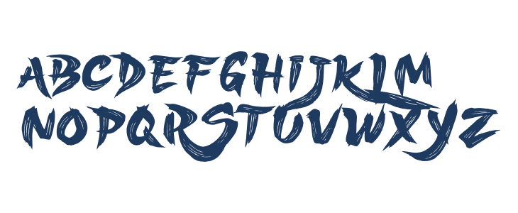 Sukajan Brush Demo Regular Uppercase