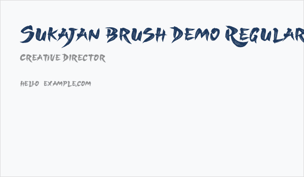 Sukajan Brush Demo Regular Business Card