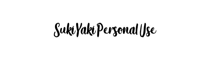 SukiYakiPersonalUse  لخطوط تنزيل