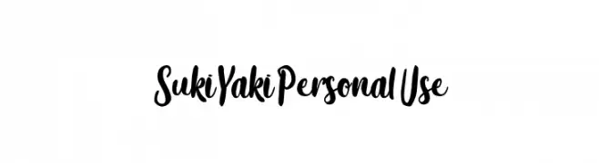 SukiYakiPersonalUse  フリーフォントのダウンロード