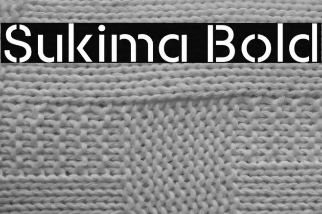 Sukima Bold Font examples